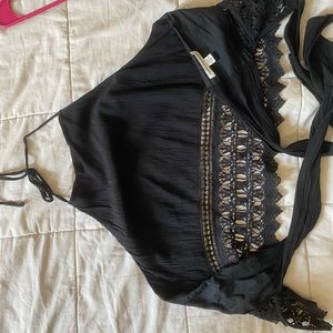 open back (tie) american eagle crop top